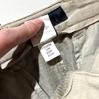 00's GAP "relaxed fit" グレージュ 太畝 コーデュロイ パンツ