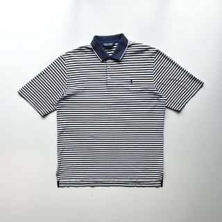 90's～ POLO GOLF RALPH LAUREN "Pima cotton" ボーダー S/Sポロシャツ