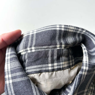 ～90's ブラック×ホワイト チェック L/Sシャツ