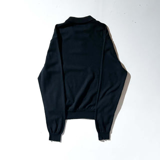 90's～ OLD RALPH LAUREN "merino wool" ブラック ニット L/Sポロシャツ