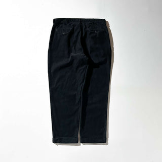 90's～ "made in SINGAPORE" OLD RALPH LAUREN ブラック 2タック コーデュロイ パンツ