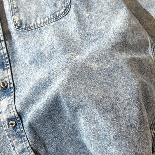 80's "made in USA" Carhartt ケミカルウォッシュ デニム L/Sシャツ