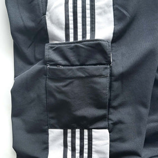 90's～00's GENERATION ONE ブラック×グレー ドローコード カーゴタイプ スナップ トラック パンツ