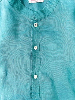 Burlingtons' ネールカラー リネン L/S シャツ