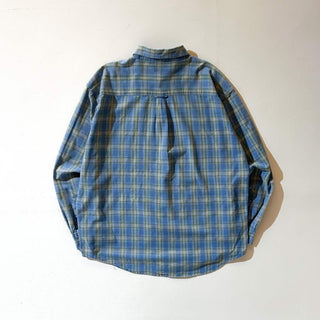 00's Arizona オンブレ風 チェック ボタンダウン L/Sシャツ