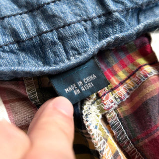 90's～ OLD RALPH LAUREN ドローコード パッチワーク マドラス ワイド ショーツ