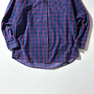 00's PURITAN レギュラーカラー チェック プリント ネル L/Sシャツ