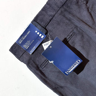 90's～ "deadstock" LANDS' END ２タック コーデュロイ パンツ (TRUENAVY 33×30)