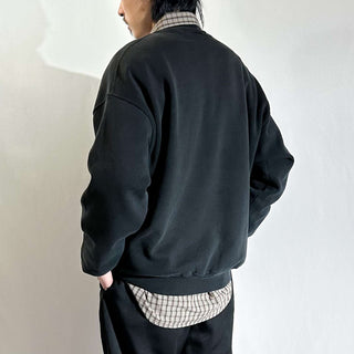 90's "made in USA" JERZEES ブラック 短丈 無地 スウェット シャツ