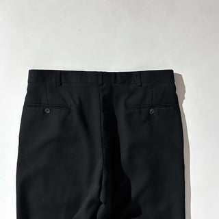 90's～00's "MADE IN DOMINICA" DOCKERS SLATES STAIN DEFENDER ブラック 2タック ワイド スラックス