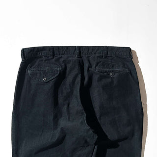 90's～ "made in SINGAPORE" OLD RALPH LAUREN ブラック 2タック コーデュロイ パンツ