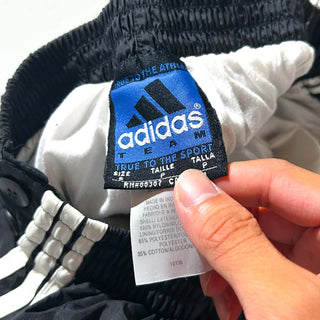 90's adidas team ブラック ドローコード スナップ パンツ