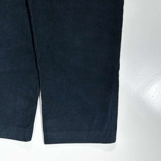 90's J.Crew ダークネイビー 2タック コーデュロイ ワイド パンツ