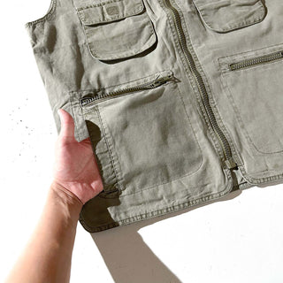 80's BANANA REPUBLIC カーキ サファリ ベスト