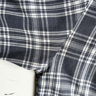 ～90's ブラック×ホワイト チェック L/Sシャツ