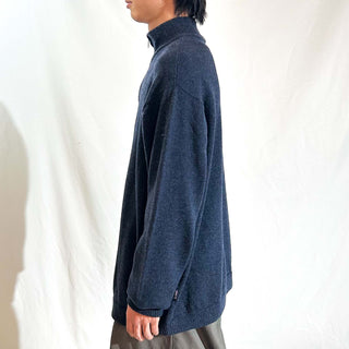 00's Patagonia "lambswool" メランジ ハーフジップ ニット セーター