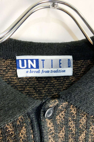 UNITED 総柄 L/S ポロニットセーター
