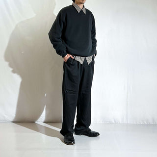 90's "made in USA" JERZEES ブラック 短丈 無地 スウェット シャツ