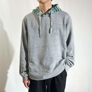 90's～00's リバーシブル マルチボーダー×グレー スウェット パーカ