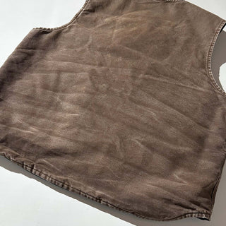 carhartt ブラウン フェード ボロ 裏キルティング ダック クラシック ベスト(XLARGE-REGULAR)