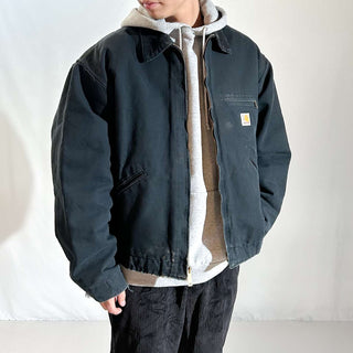 "made in USA" Carhartt ブラック 裏ブランケット ボロ ダック デトロイト ジャケット