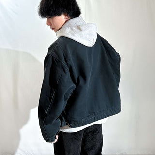 "made in USA" Carhartt ブラック 裏ブランケット ボロ ダック デトロイト ジャケット