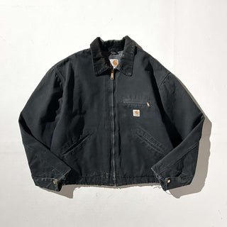 "made in USA" Carhartt ブラック 裏ブランケット ボロ ダック デトロイト ジャケット