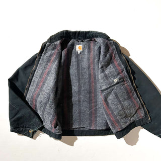 "made in USA" Carhartt ブラック 裏ブランケット ボロ ダック デトロイト ジャケット