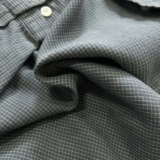 00's Brooks Brothers "woven in ITALY" チェック ボタンダウン L/Sシャツ(グリーングレー)