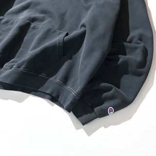 00's Champion "white stitch black body" 無地 スウェット パーカ