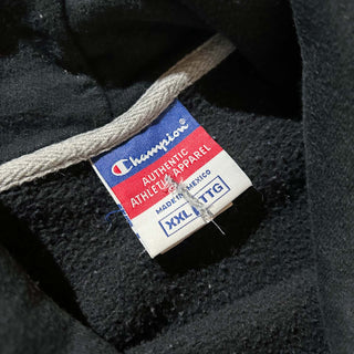 00's Champion "white stitch black body" 無地 スウェット パーカ