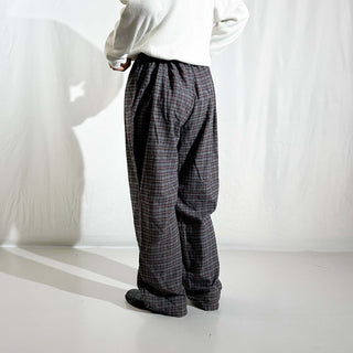 00's Eddie Bauer ドローコード マルチチェック パジャマ パンツ