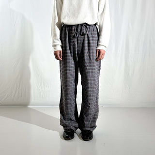 00's Eddie Bauer ドローコード マルチチェック パジャマ パンツ