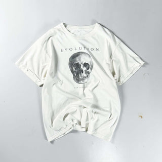 00's "Evolution" 髑髏 プリント Tシャツ