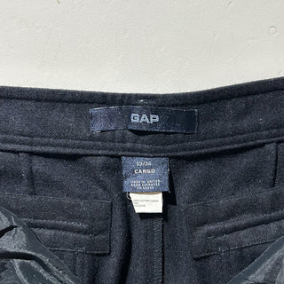 00's GAP チャコールグレー ウールフランネル カーゴ パンツ