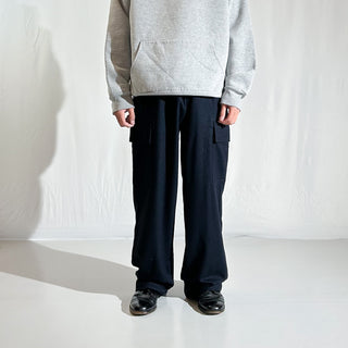 00's GAP チャコールグレー ウールフランネル カーゴ パンツ