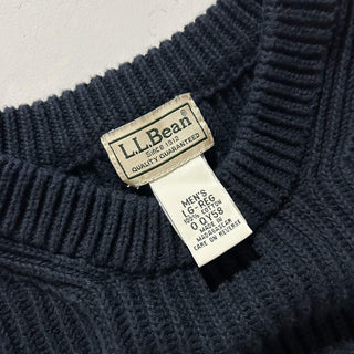 00's L.L.Bean リブ編み コットン ニット セーター