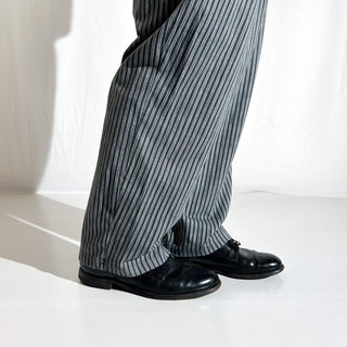 00's RBM ブラック×ホワイト ドローコード ワイド ストライプ パジャマ パンツ