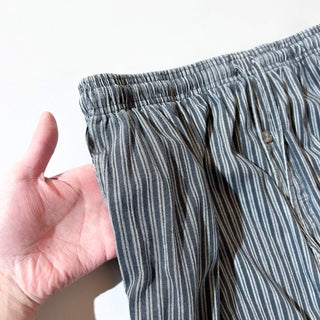 00's RBM ブラック×ホワイト ドローコード ワイド ストライプ パジャマ パンツ