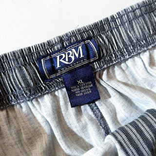 00's RBM ブラック×ホワイト ドローコード ワイド ストライプ パジャマ パンツ