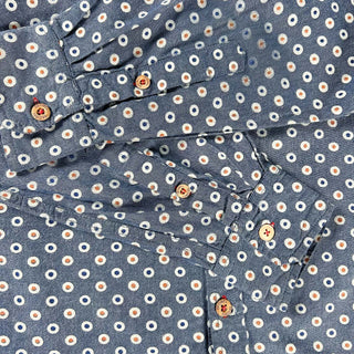 00's THE DECIBEL COMPANY ドット 総柄 レギュラーカラー L/Sシャツ