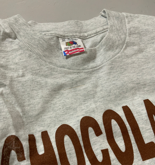 90's "made in USA" FRUIT OF THE LOOM "chocolate" プリント Tシャツ