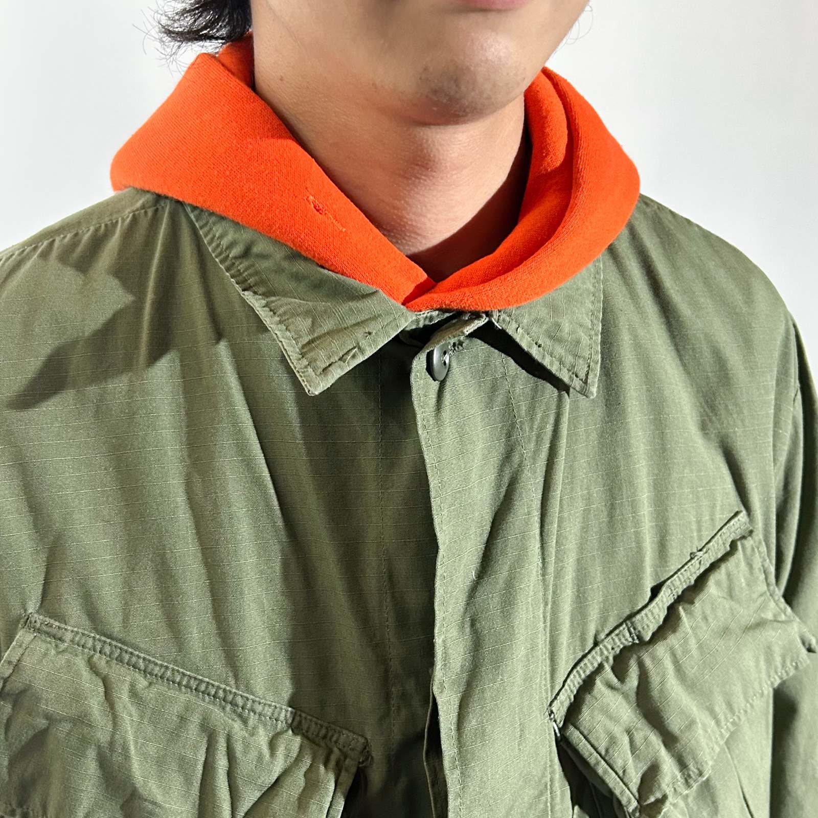 60s US.ARMY ジャングルファティーグジャケット 5th リップストップ 60年代 60s アメリカ軍 米軍 ミリタリー カーキ ポプリン リップス