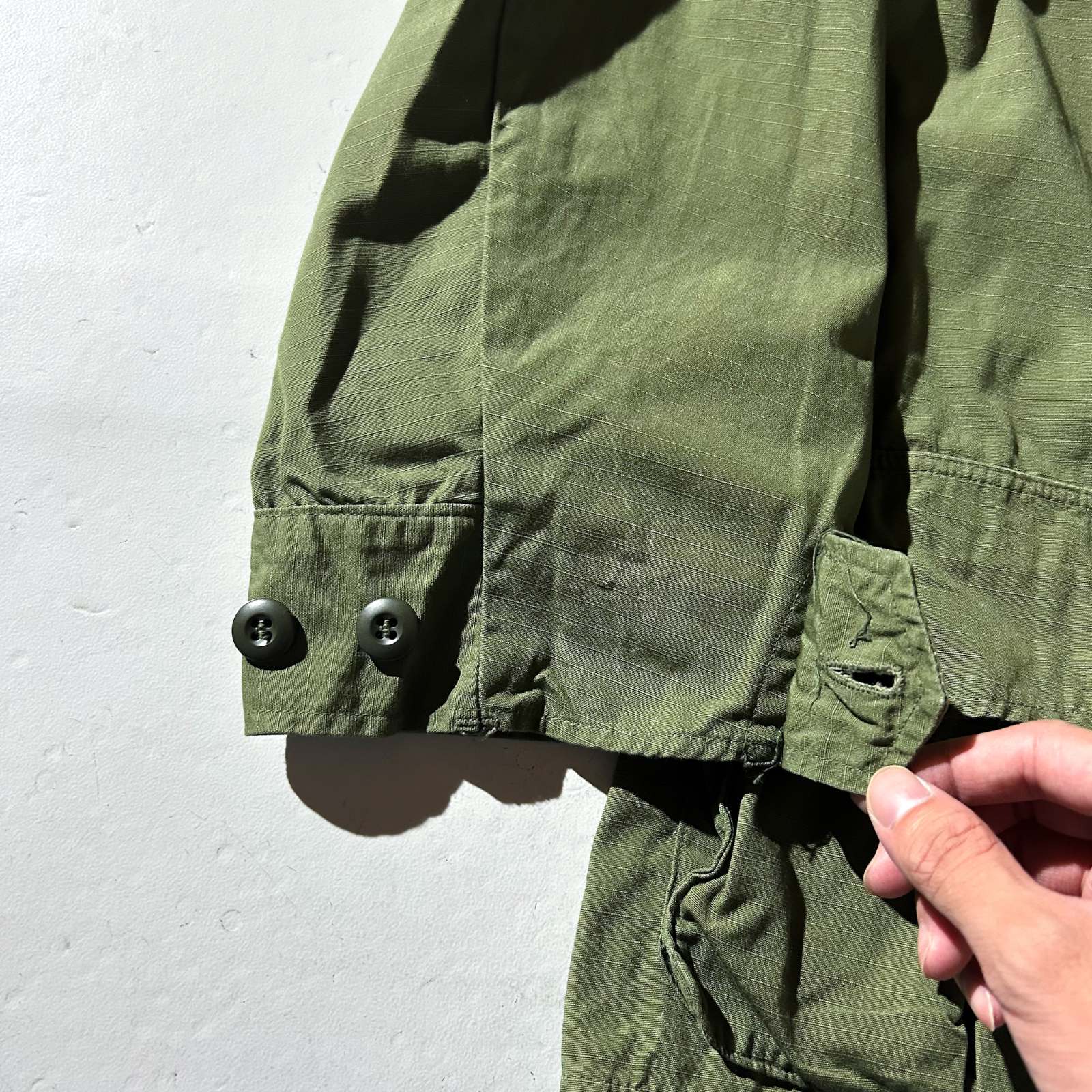 60s US.ARMY ジャングルファティーグジャケット 5th リップストップ 古着–60's U.S.ARMY 5thタイプ リップストップ ジャングルファティーグ