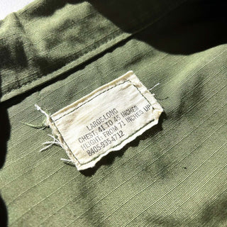 60's U.S.ARMY 5thタイプ リップストップ ジャングルファティーグ ジャケット(LARGE-LONG)