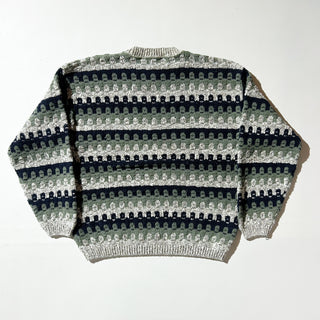 00's "made in USA" Jantzen ボーダー コットンニット セーター