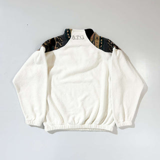 90's "made in CANADA" ALL TERRAIN GEAR 3Dニット 切替 表起毛 ハーフジップ スウェットシャツ