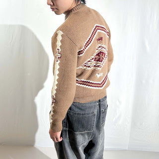 70's JCPenney 総柄 オーロンアクリル 馬 アニマル ニット セーター