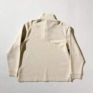 Ralph Lauren ハーフジップ コットンニット セーター(アイボリー)
