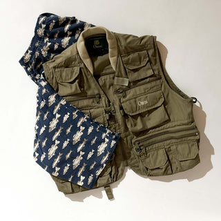 90's ORVIS オリーブ 短丈 フィッシング ベスト
